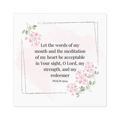 Christian Stickers, Psalms 19:14 Notebook Stickers
