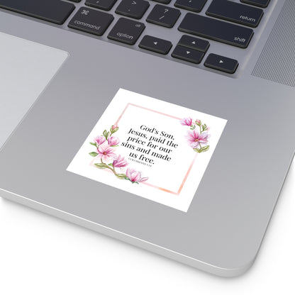 Christian Stickers, Jesus Paid The Price Sticker, Devotional Journal Sticker, Christian Vinyl Sticker