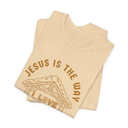 Jesus is the Way Inspirational Christian T-Shirt with Religious Graphics Ideal Religious Gift Ideas for men and Women.