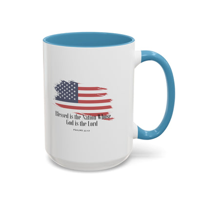 American flag Mug with Bible Verse Christian coffee mugs for Mom Christian Coffee Mug with Bless America Inspirational Message Coffee Mug in 11oz Coffee Mug in 15 oz for coffee lovers