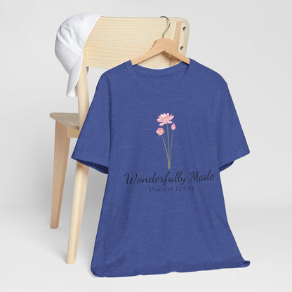 Wonderfully Made Spiritual Clothing for Daily Wear T-Shirt Ideal Christian Gift Ideas for Women