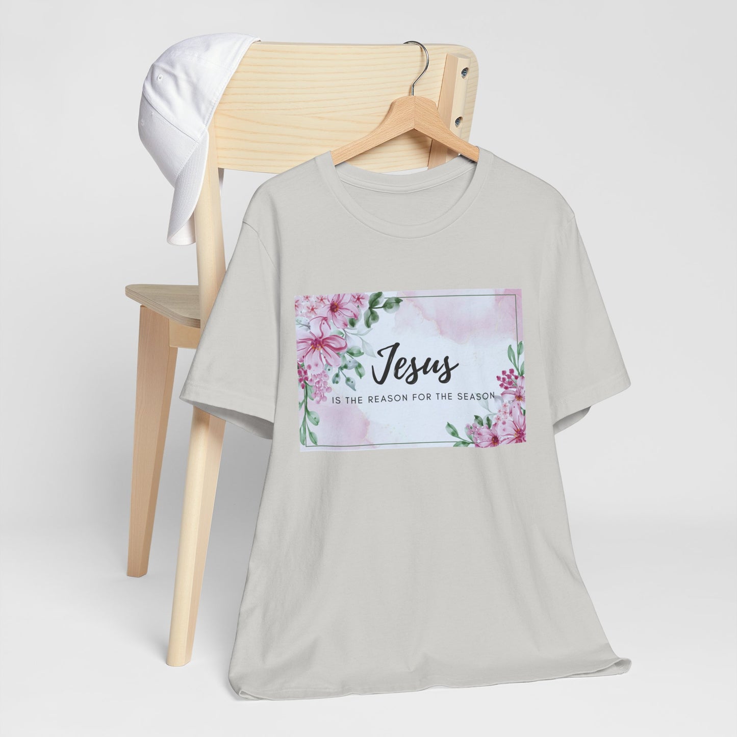 Jesus is the reason for the season Jesus-inspired Shirt with Flower Graphics Ideal Christian Gift Ideas for Women