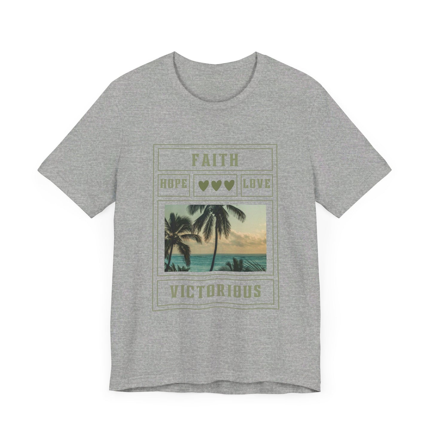 Faith Hope Love Inspirational Christian T-Shirt with Positive Message Ideal Christian Gift Ideas for Women