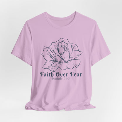 Faith Over Fear Minimalist Christian Tshirt
