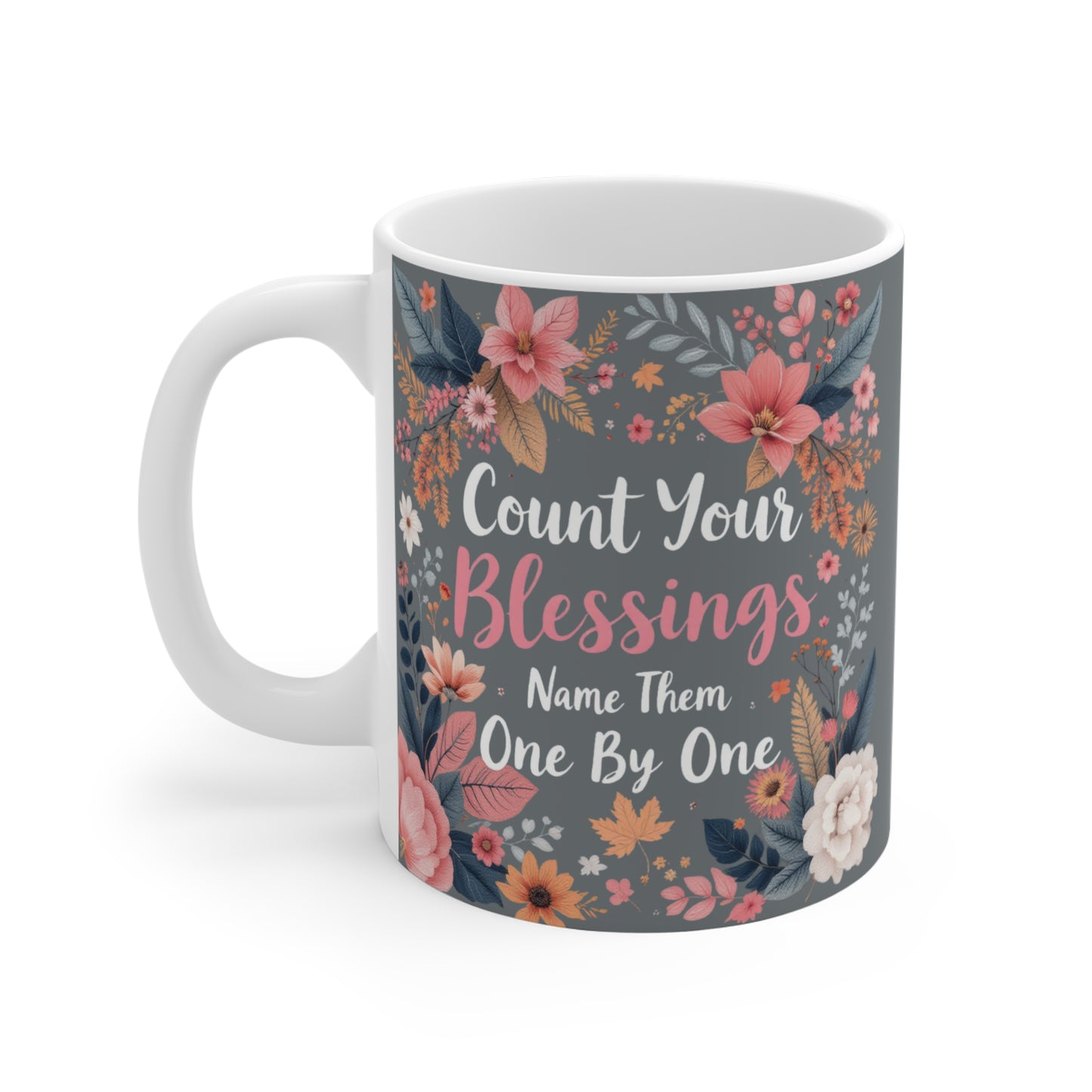 Count Your Blessings Mug, Christian Coffee Mug, Thanksgiving Mug, Thanksgiving Christian Coffee Mug 11oz