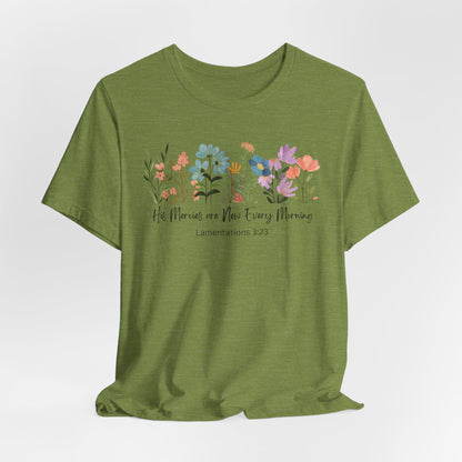 His Mercies are New Every Morning Christian Tshirt| Christian Tshirt