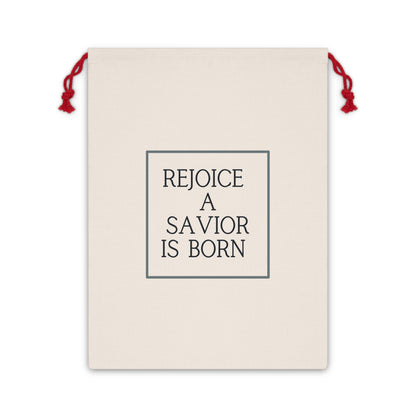 Rejoice A Savior is Born, Christian Christmas Gift Bag