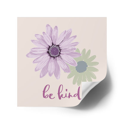 Cute Be Kind Sticker with Bible Verse Square Sticker Be Kind Christian Sticker with Flowers