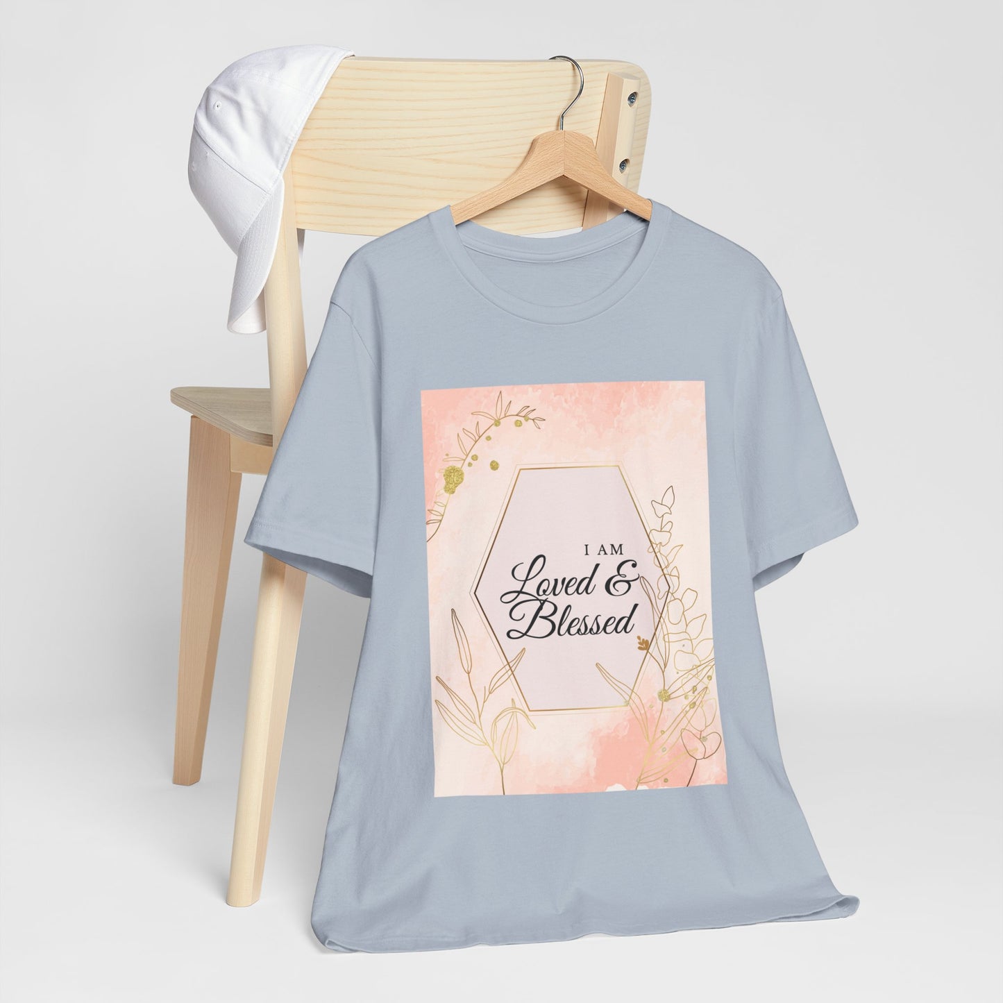 I am Loved and Blessed Comfortable Church Tee and Faith Inspired Christian T-Shirt Ideal Religious Gift Ideas for Women