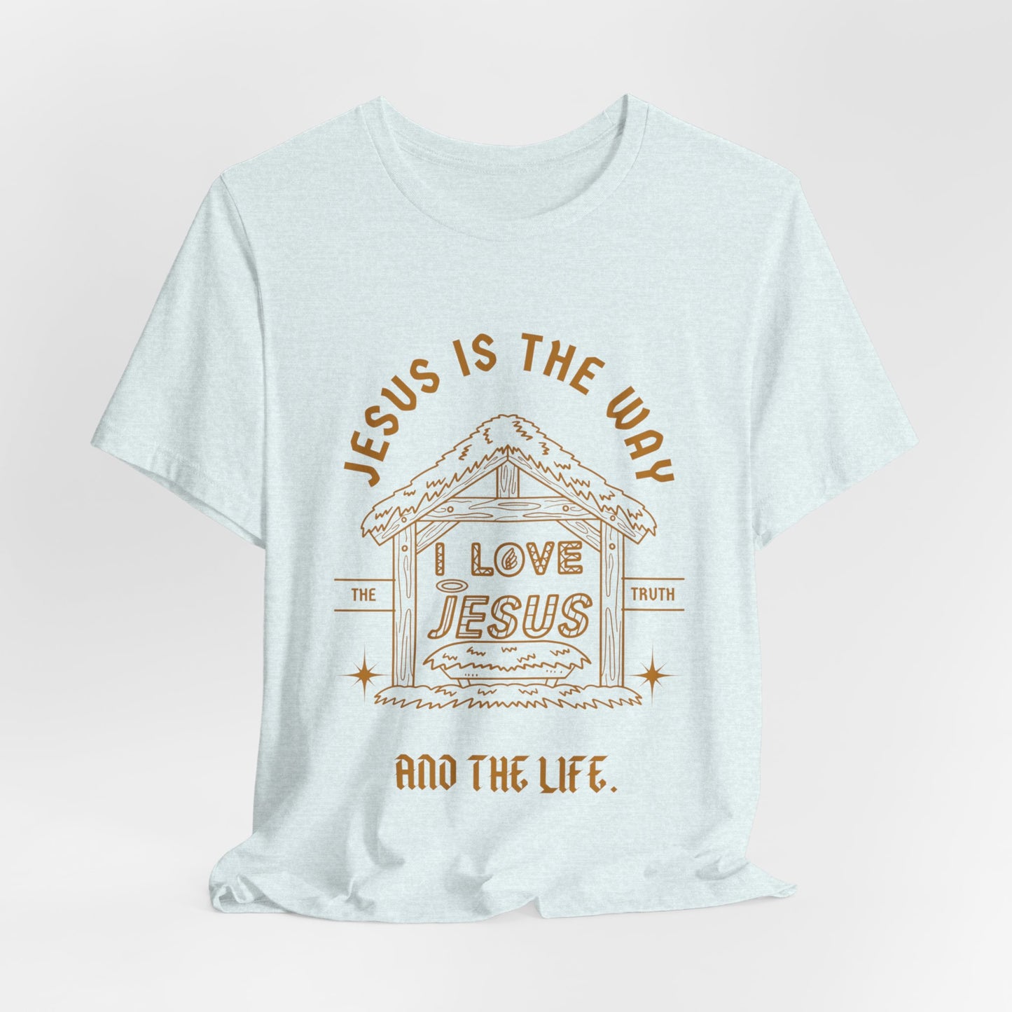 Jesus is the Way Inspirational Christian T-Shirt with Religious Graphics Ideal Religious Gift Ideas for men and Women.