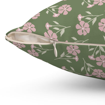 Fiona Olive Floral Pillow |Throw Pillow