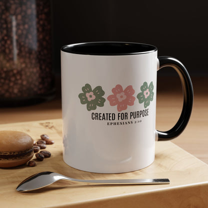 Created for Purpose Mug with Bible Verse Christian coffee mugs