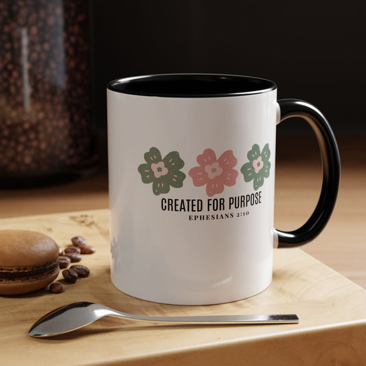Created for Purpose Mug with Bible Verse Christian coffee mugs