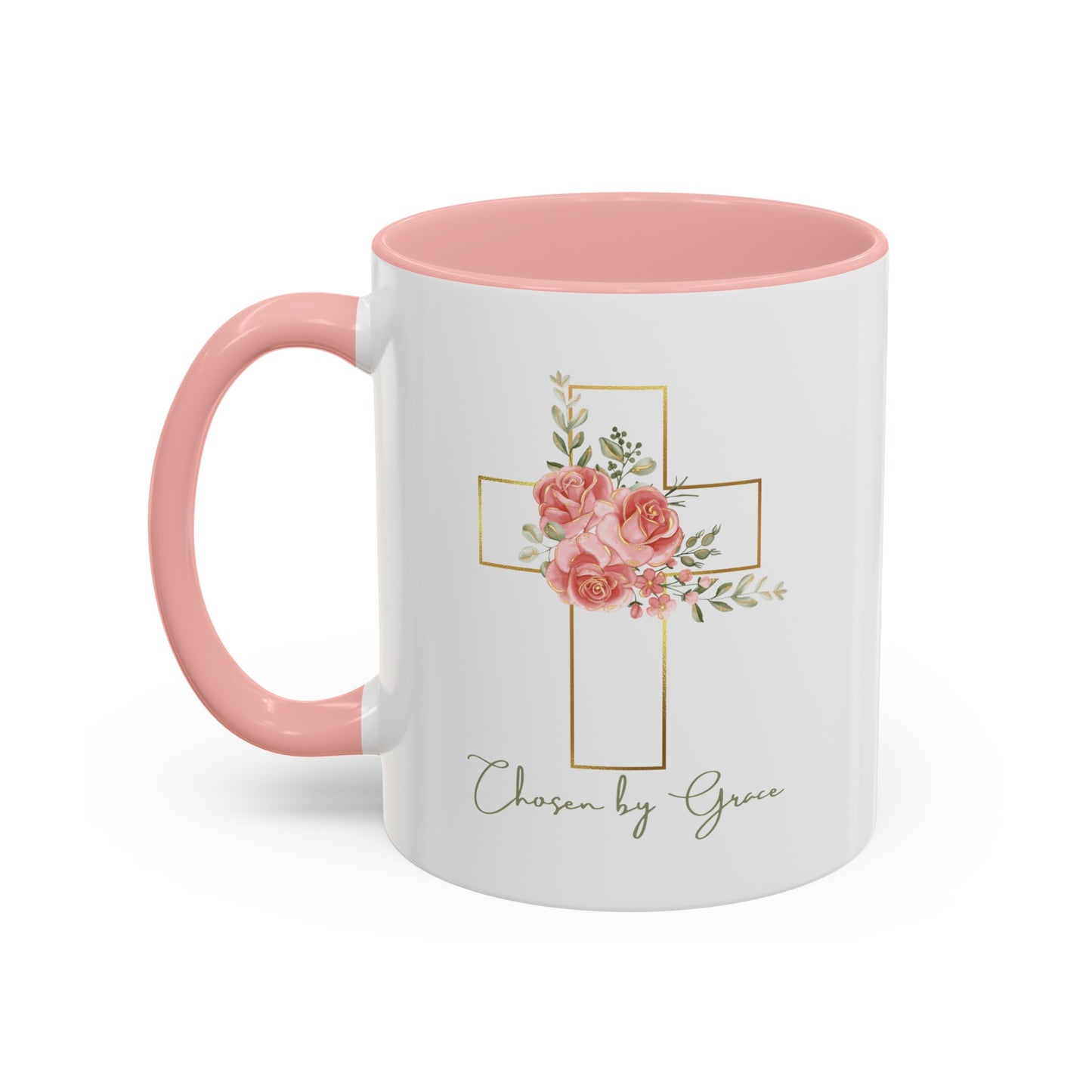 Chosen By Grace Mug with Bible Verse Christian coffee mugs for Mom Christian Coffee Mug with Inspirational Message Accent Coffee Mug in 11oz Coffee Mug for coffee lovers