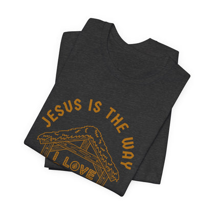 Jesus is the Way Inspirational Christian T-Shirt with Religious Graphics Ideal Religious Gift Ideas for men and Women.