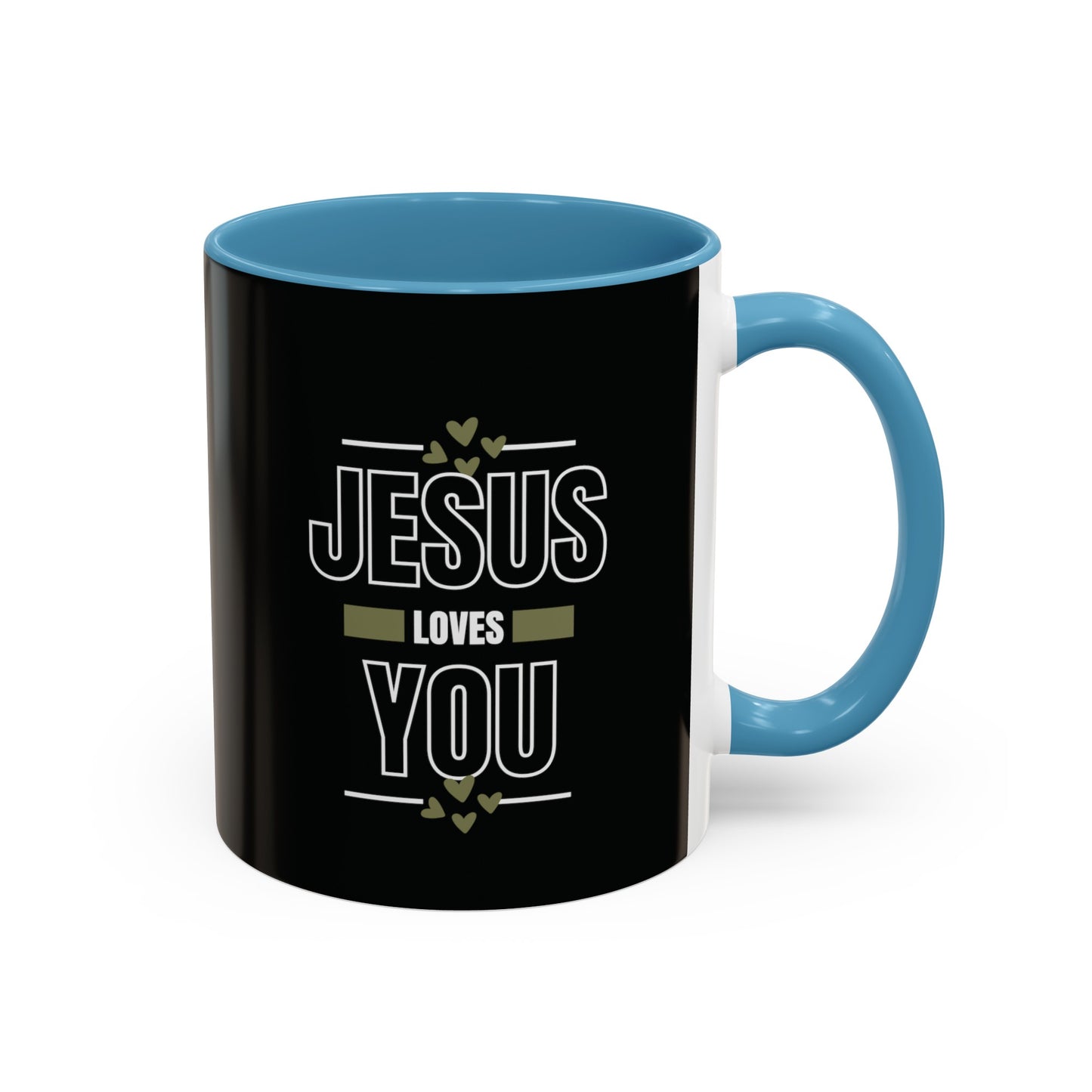 Jesus Loves You Mug with Bible Verse Christian coffee mugs for Mom Christian Coffee Mug with Inspirational Message Accent Coffee Mug in 11oz Coffee Mug in 15 oz for coffee lovers