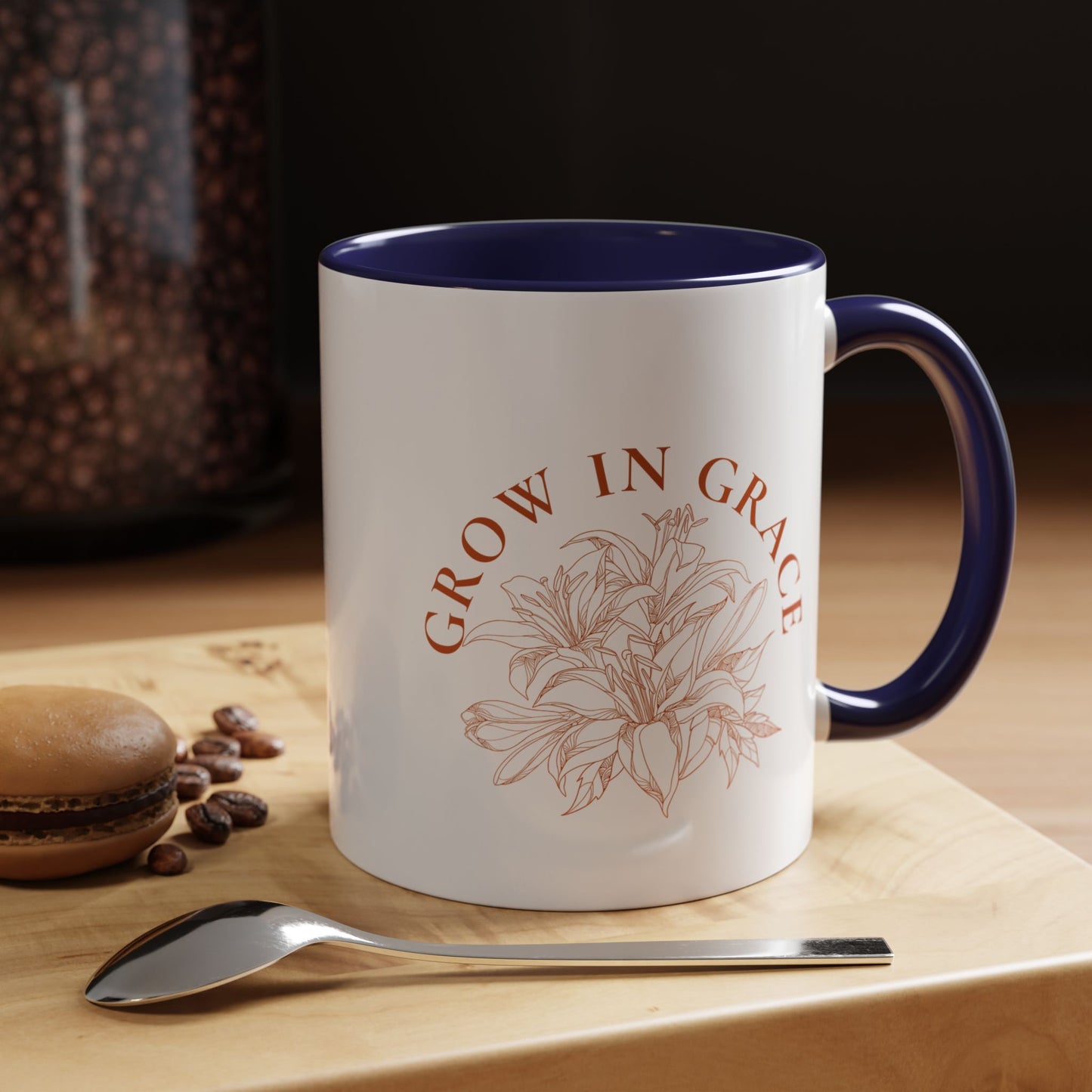 Grow in Grace Color Christian coffee mug