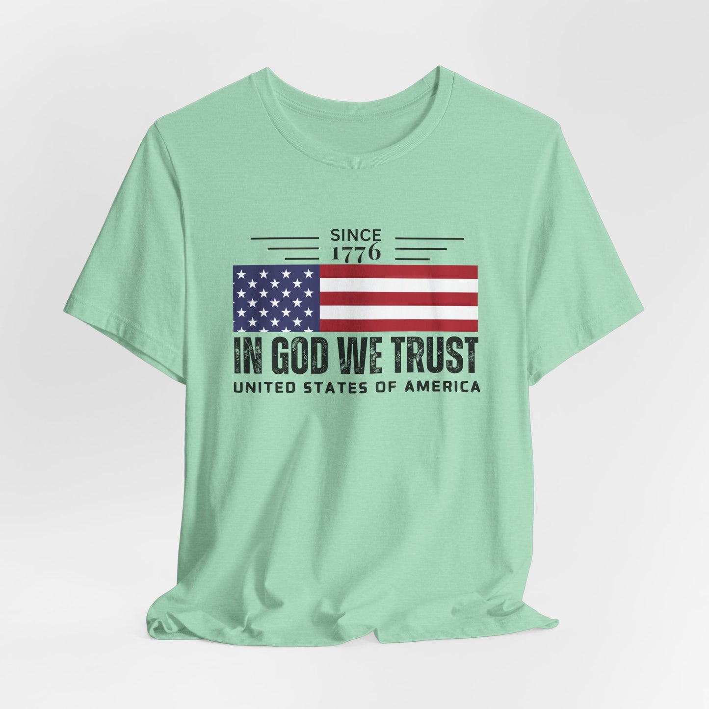 USA Flag Shirt, In God We Trust Christian Tshirt