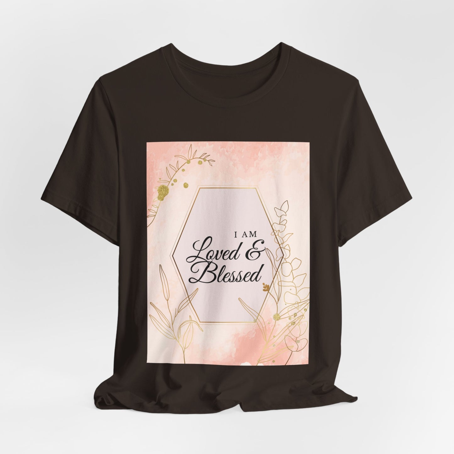 I am Loved and Blessed Comfortable Church Tee and Faith Inspired Christian T-Shirt Ideal Religious Gift Ideas for Women