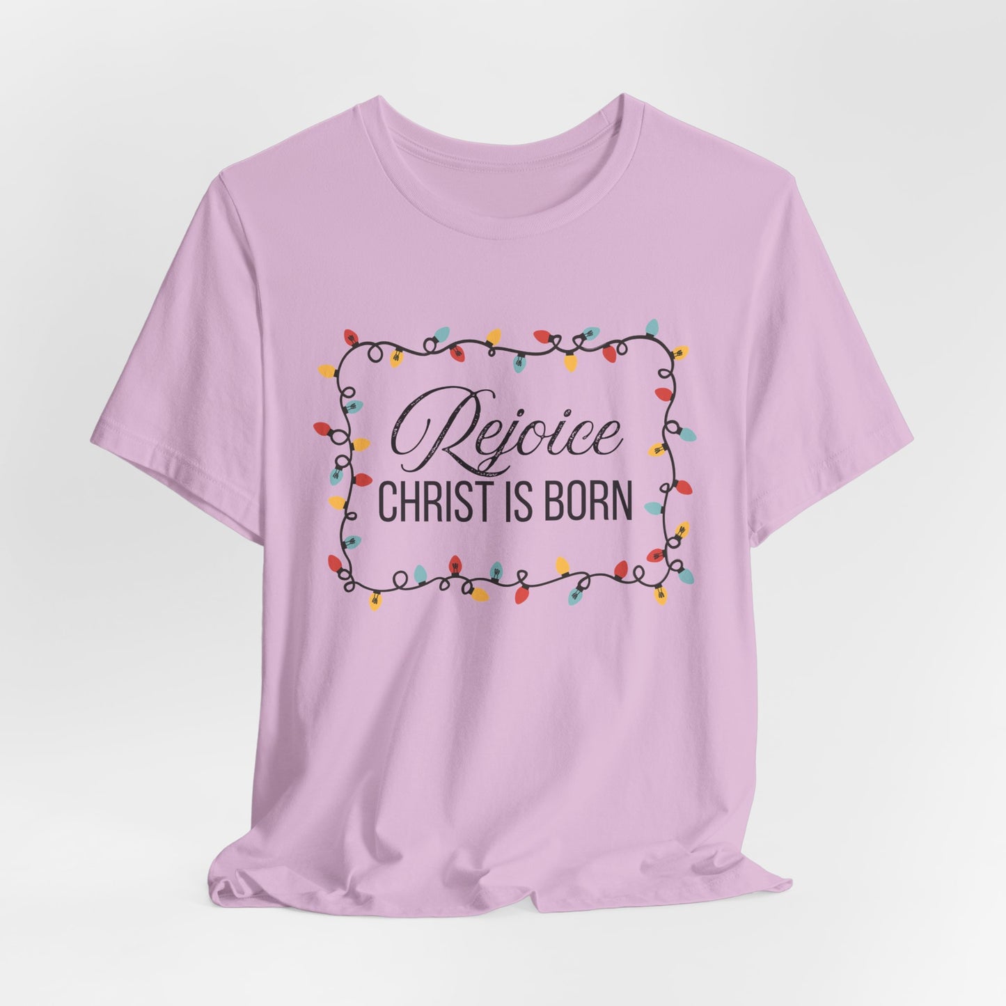 Rejoice Christ is Born Christian Christmas Tshirt