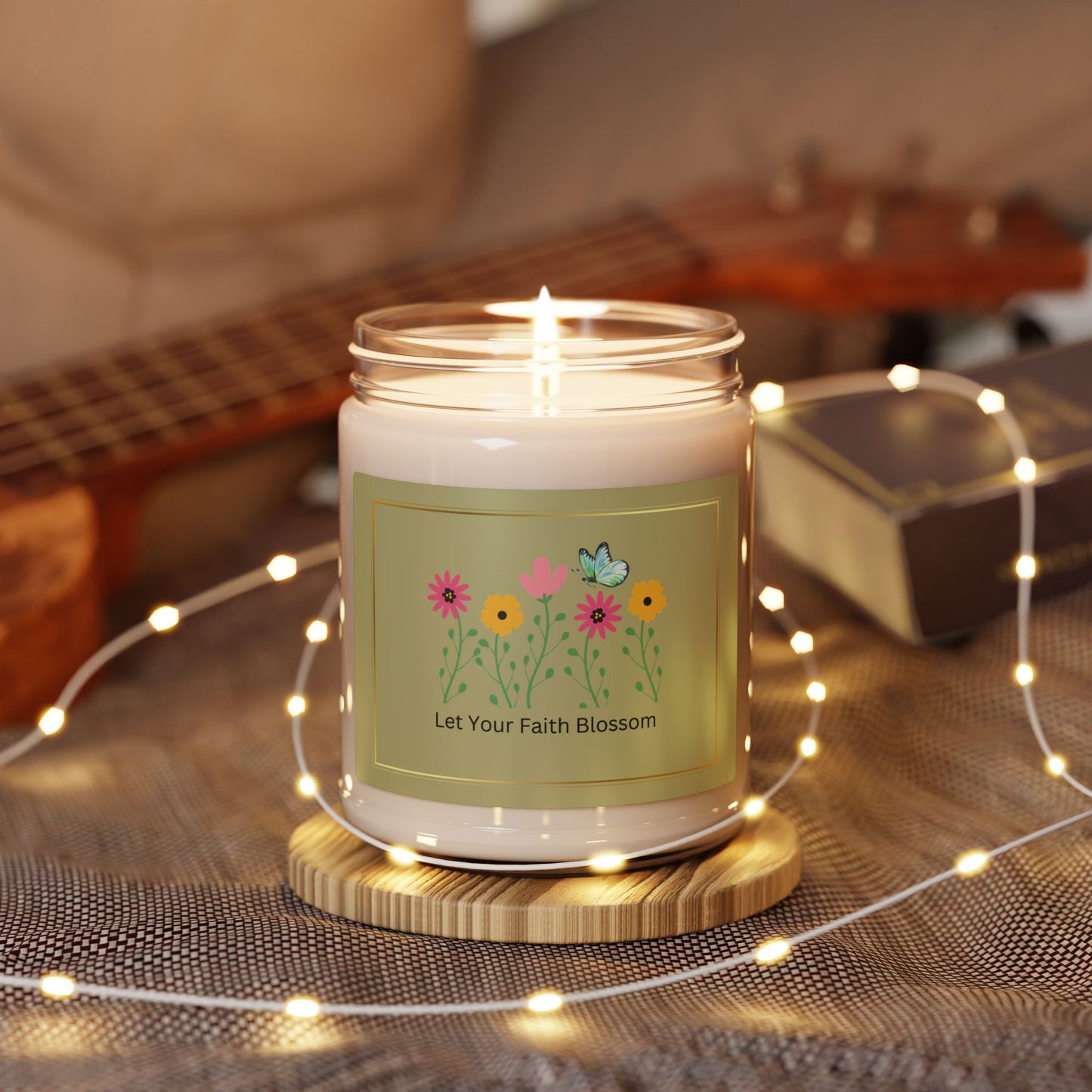 Let Your Faith Bloom Christian Candle
