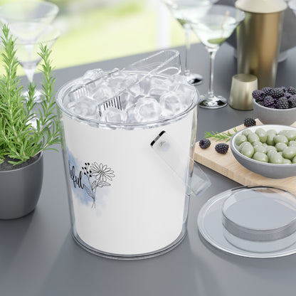 Grateful Ice Bucket with Tongs Storage Bin for Ice Cubes to Keep Ice Frozen for Parties and Events Ice Bucket with Tongs and Lid