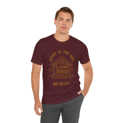 Jesus is the Way Inspirational Christian T-Shirt with Religious Graphics Ideal Religious Gift Ideas for men and Women.