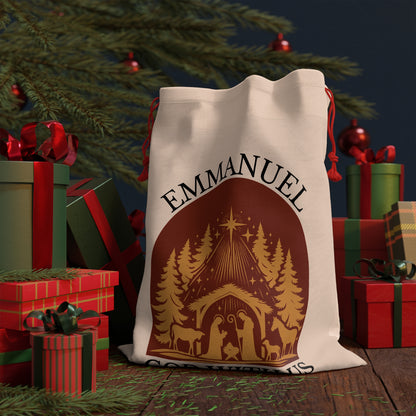 Emmanuel God with us, Christian Christmas Gift Bag