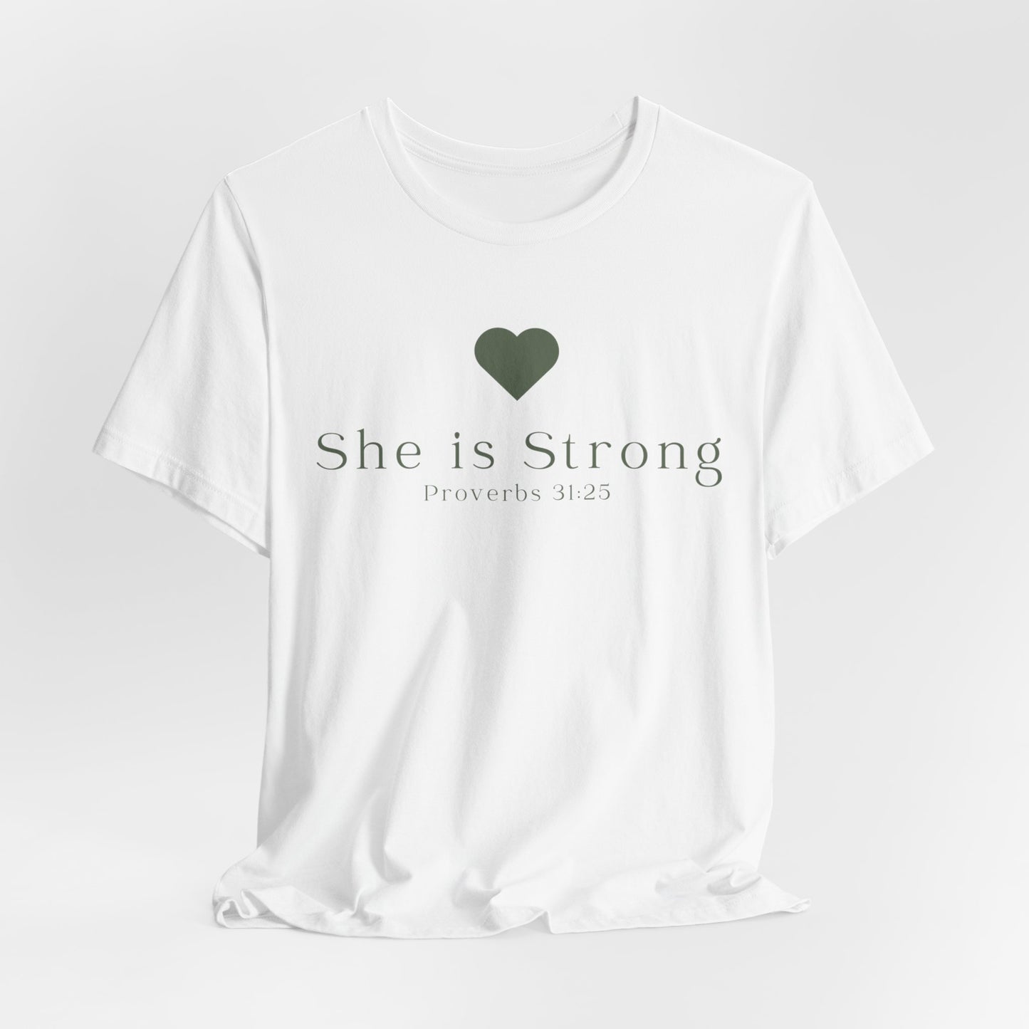 Christian Mom She is Strong Faith Inspired Christian T-Shirt Ideal Religious Gift Ideas for Women