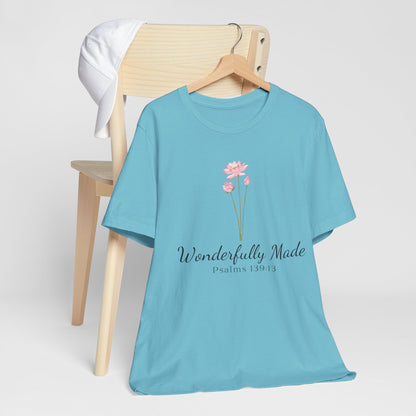 Wonderfully Made Spiritual Clothing for Daily Wear T-Shirt Ideal Christian Gift Ideas for Women