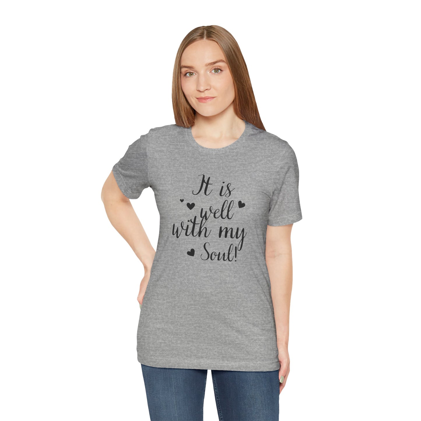 It is Well with My Soul Scripture Wear Christian T-Shirt with Bible Verse Ideal Christian Gift Ideas for Men and Women and for a Christian Lifestyle Fashion