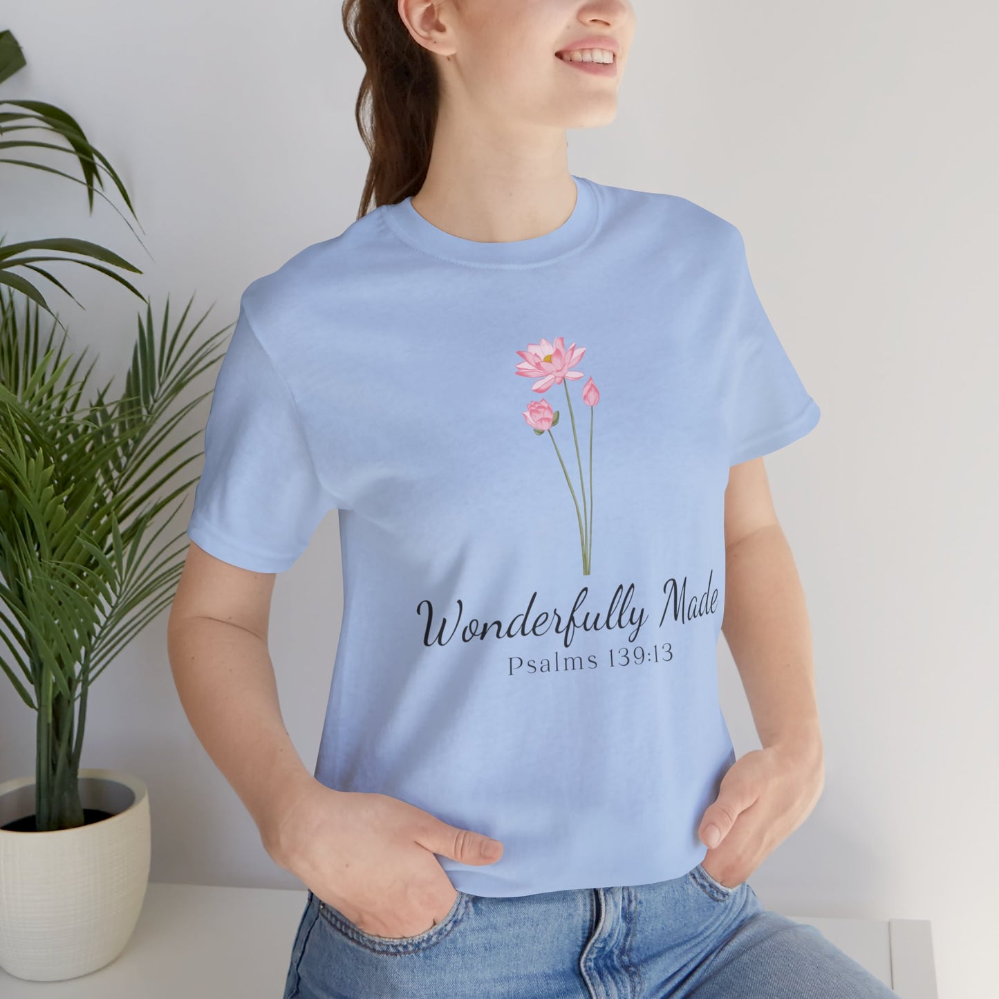 Wonderfully Made Spiritual Clothing for Daily Wear T-Shirt Ideal Christian Gift Ideas for Women