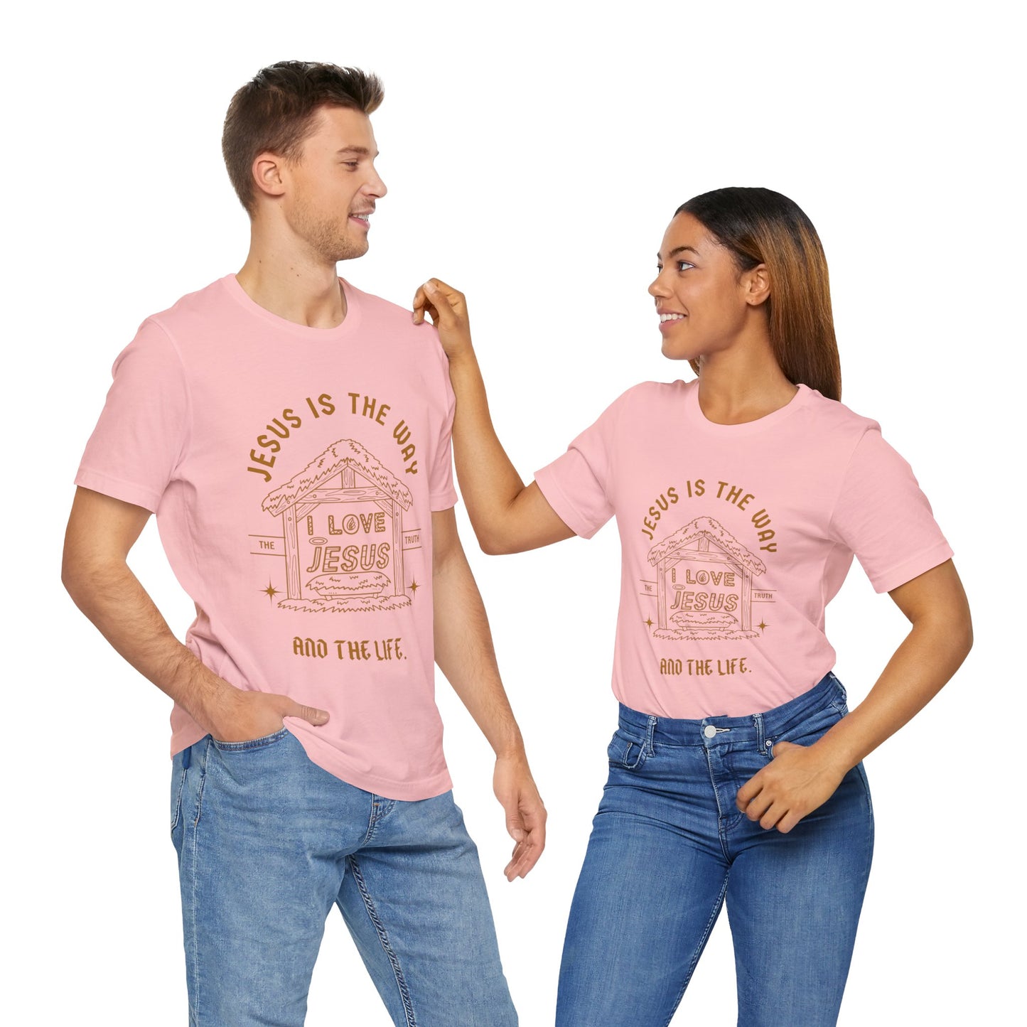 Jesus is the Way Inspirational Christian T-Shirt with Religious Graphics Ideal Religious Gift Ideas for men and Women.