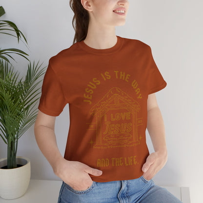 Jesus is the Way Inspirational Christian T-Shirt with Religious Graphics Ideal Religious Gift Ideas for men and Women.