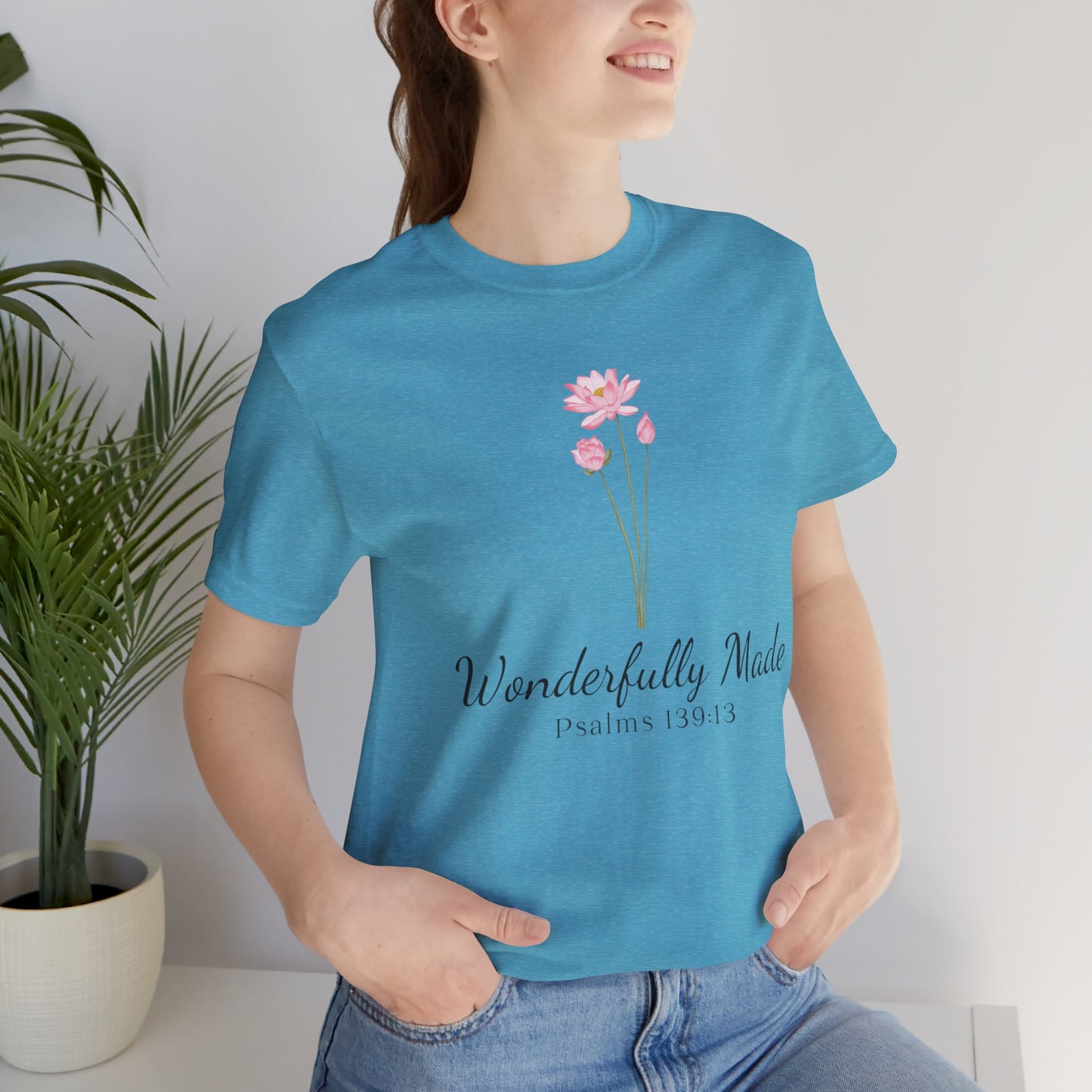 Wonderfully Made Spiritual Clothing for Daily Wear T-Shirt Ideal Christian Gift Ideas for Women