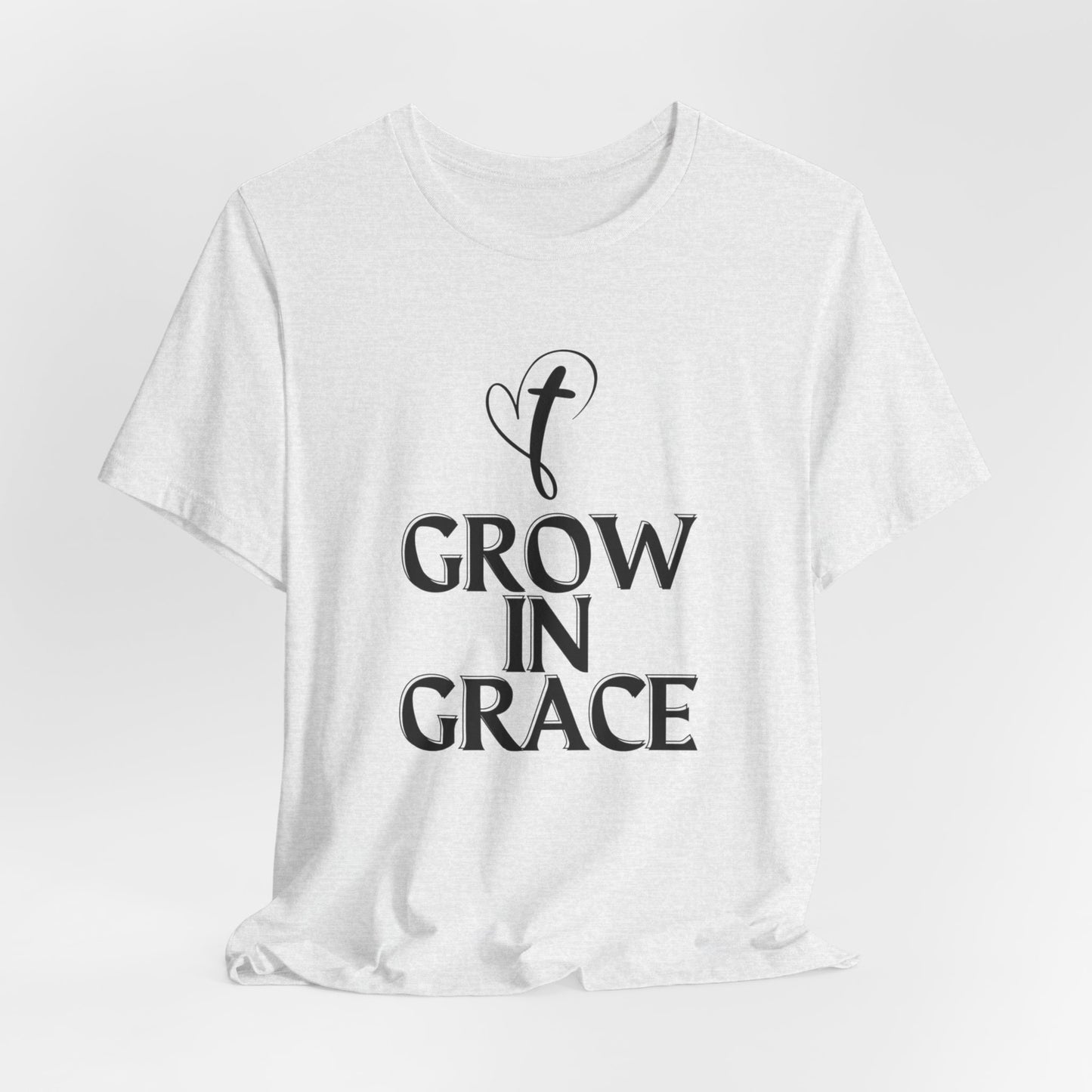 Grow in Grace Inspirational, Comfortable Church Tee with a Positive Message Ideal Christian Gift Idea for Men and Women.