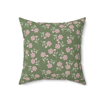 Fiona Olive Floral Pillow |Throw Pillow