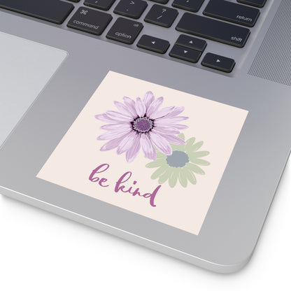 Cute Be Kind Sticker with Bible Verse Square Sticker Be Kind Christian Sticker with Flowers