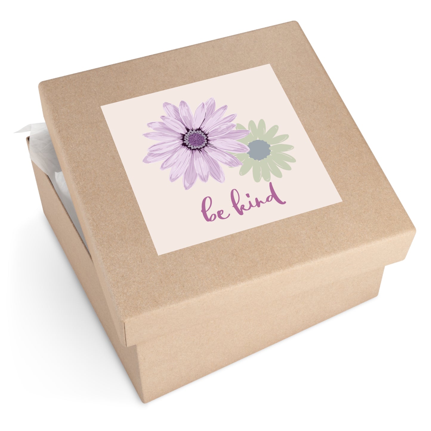 Cute Be Kind Sticker with Bible Verse Square Sticker Be Kind Christian Sticker with Flowers