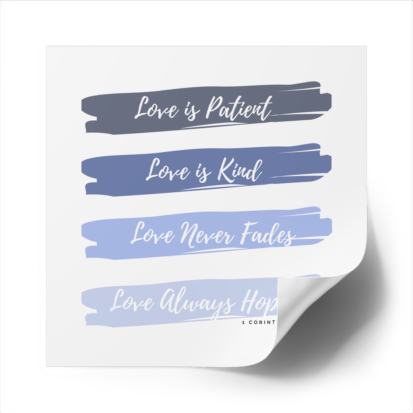 Christian Stickers, Love Is Patient Love is Kind Love Never Fails, Devotional Journal Sticker, Christian Vinyl Sticker