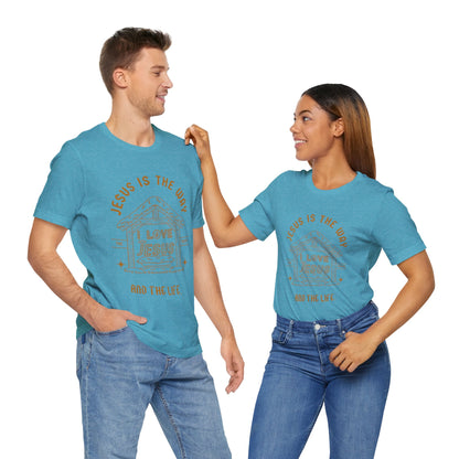 Jesus is the Way Inspirational Christian T-Shirt with Religious Graphics Ideal Religious Gift Ideas for men and Women.