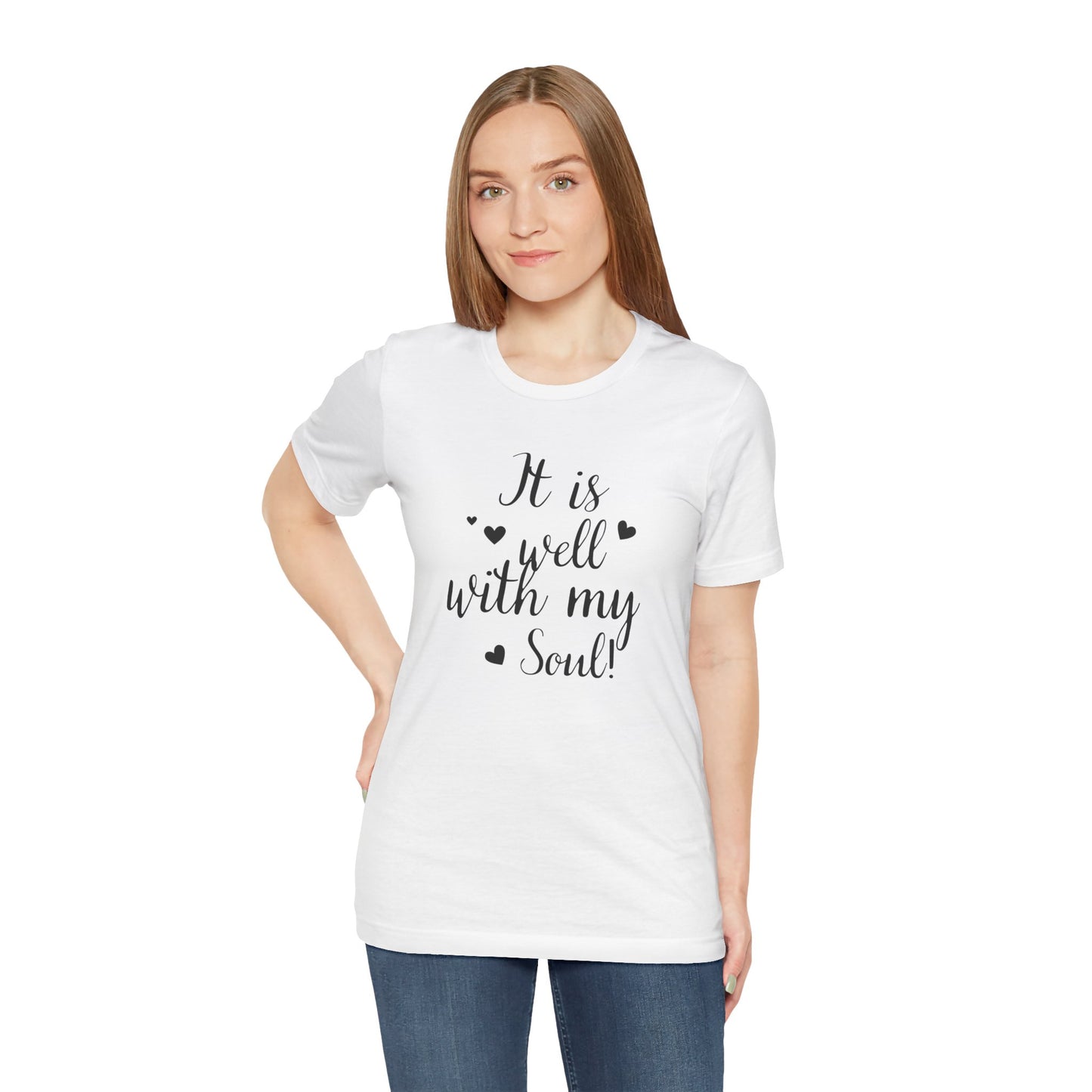 It is Well with My Soul Scripture Wear Christian T-Shirt with Bible Verse Ideal Christian Gift Ideas for Men and Women and for a Christian Lifestyle Fashion