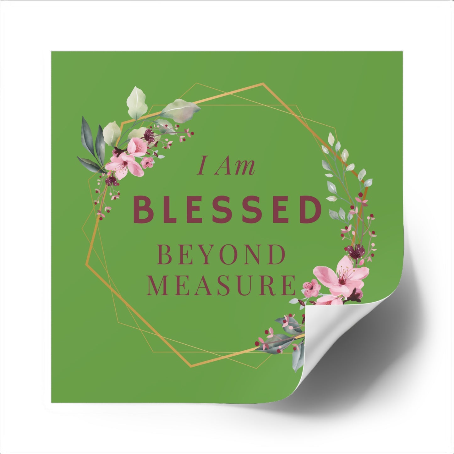 Christian Stickers, Blessed Beyond Measure, Devotional Sticker, Christian Vinyl Sticker