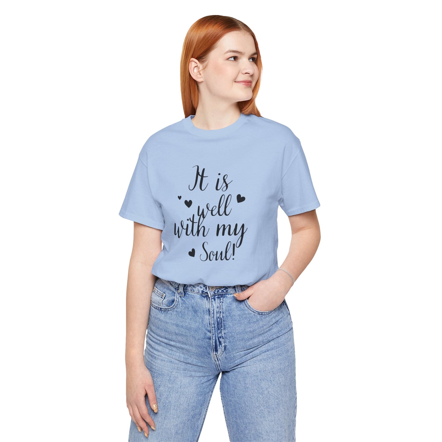 It is Well with My Soul Scripture Wear Christian T-Shirt with Bible Verse Ideal Christian Gift Ideas for Men and Women and for a Christian Lifestyle Fashion