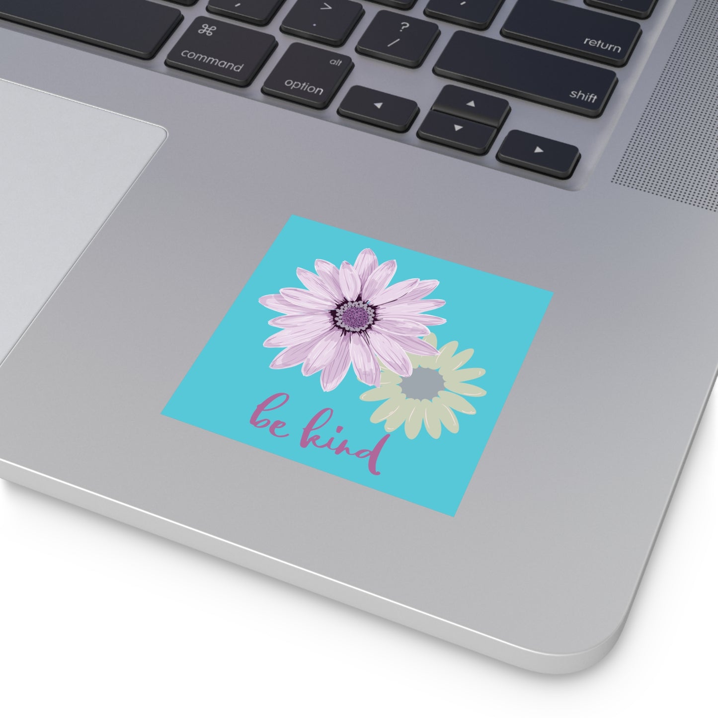 Be Kind Sticker with Bible Verse Square Sticker Be Kind Christian Sticker- Turquoise