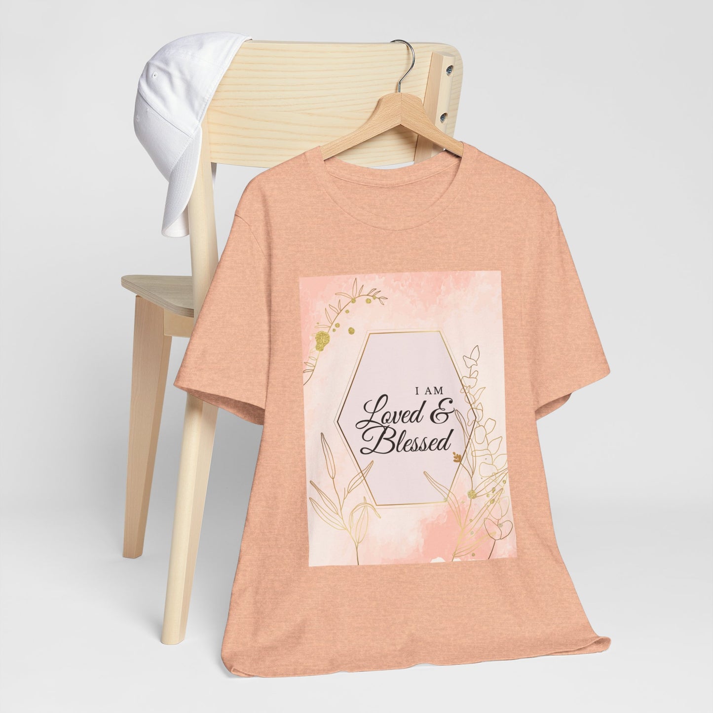 I am Loved and Blessed Comfortable Church Tee and Faith Inspired Christian T-Shirt Ideal Religious Gift Ideas for Women