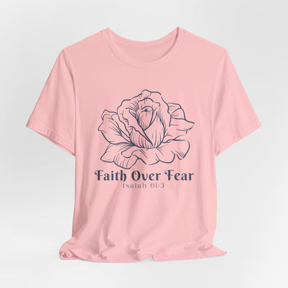 Faith Over Fear Minimalist Christian Tshirt