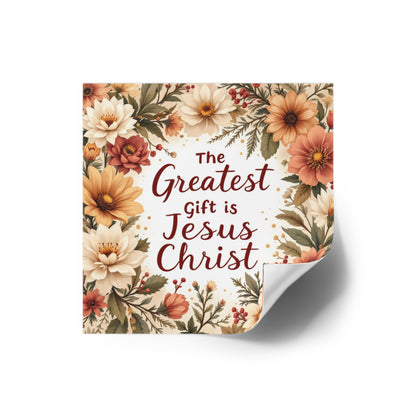 The Greatest Gift is Jesus Christ Sticker, Christmas Gift, Christian Vinyl Sticker, Christmas sticker