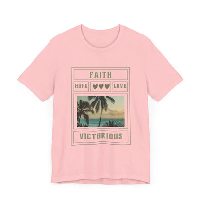 Faith Hope Love Inspirational Christian T-Shirt with Positive Message Ideal Christian Gift Ideas for Women