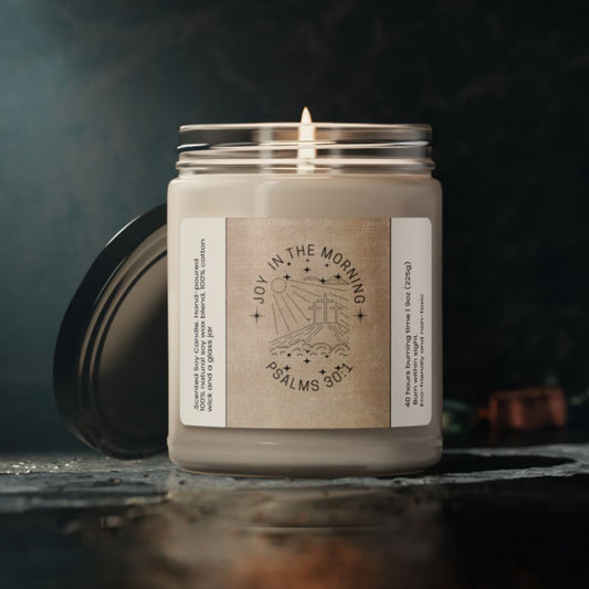 Joy to the World Christian Scented Candles with Scripture Scented Candle Gifts for Women Scented Soy Wax Candle for Home 9oz